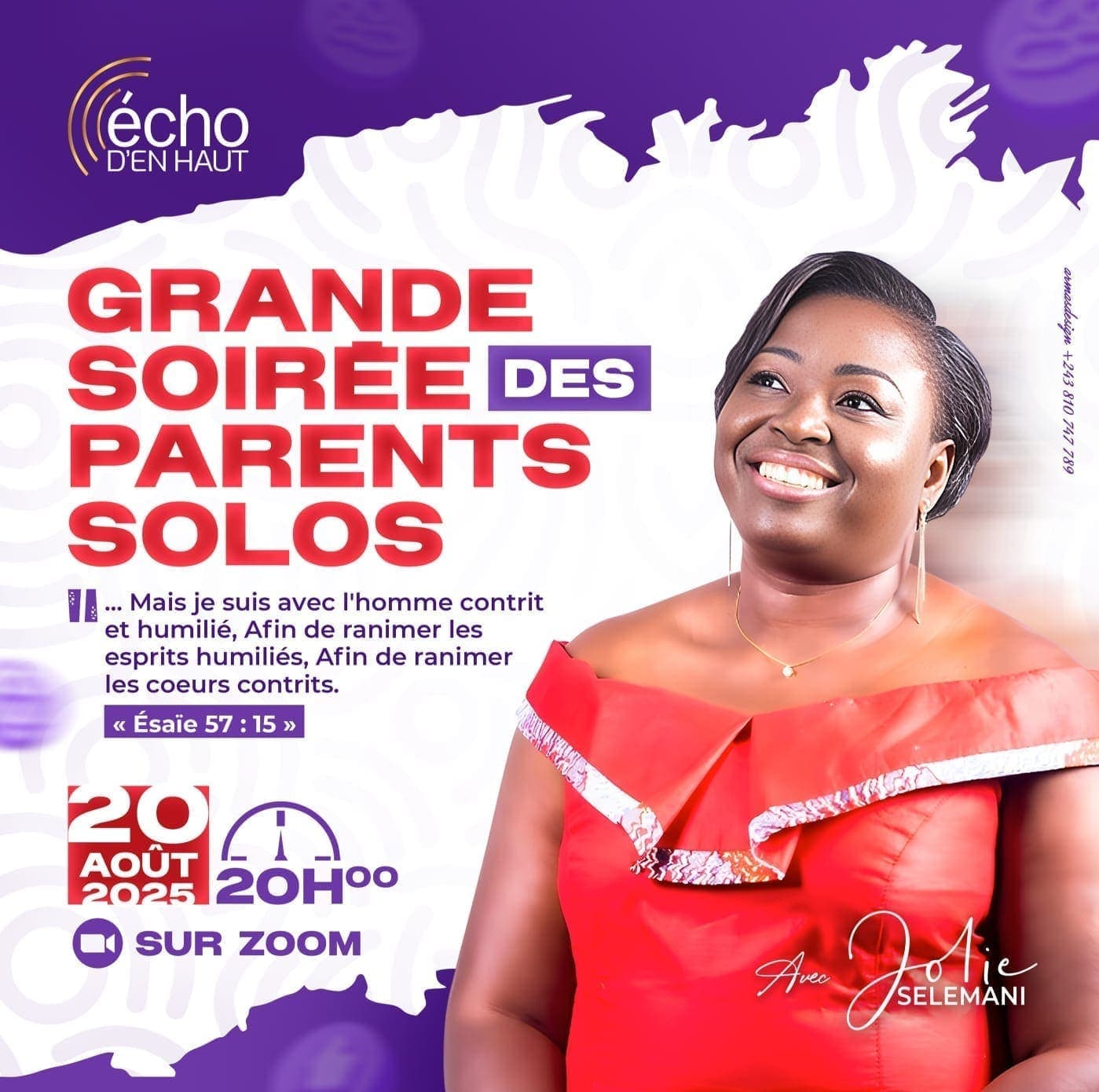 Affiche de la grande soirée des parents solos